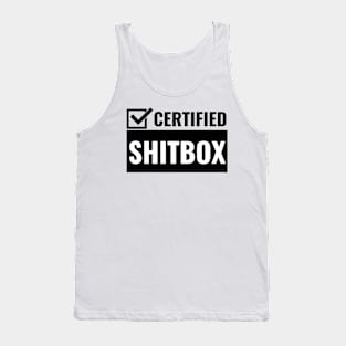 Certified Shitbox - Black Checkbox Design Tank Top